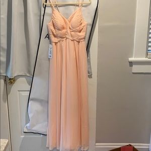 Azazie pearl pink Blake bridesmaids dress size A6